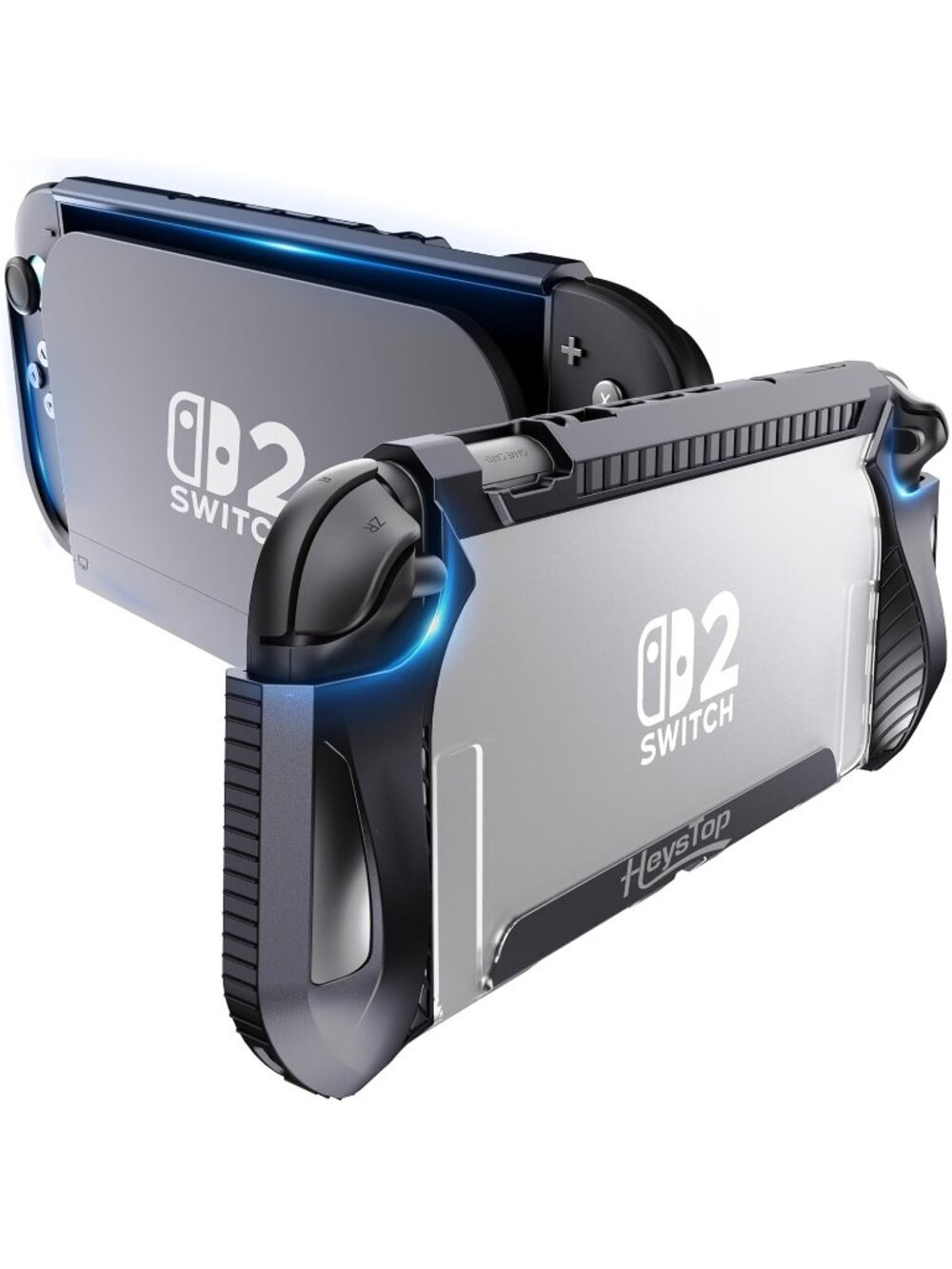 Switch 2 TPU Cover Case Screen Protector & 6 Analog Thumb Grips protect Nintendo